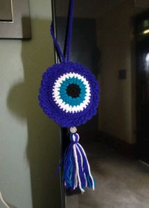 Handmade Crochet Evil Eye Charm