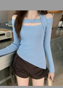 Cutout Shoulder Long Sleeve Top