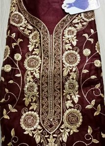 Heavy Embroidery Bridal Party Wear Dress