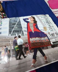 Georgette Semi Stitched Suit Fabric