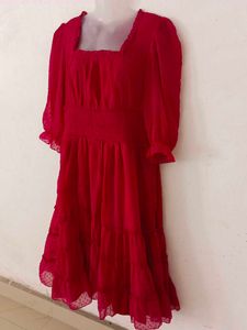 SMOCKED TIERED DRESS