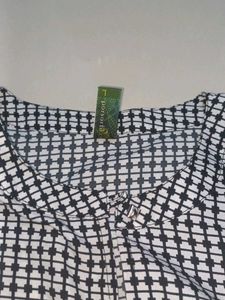 Checked Long Sleeve Top