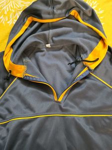 Boys Gray &amp; Yellow Hoodie