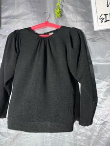 Chic Black Long Sleeve Top