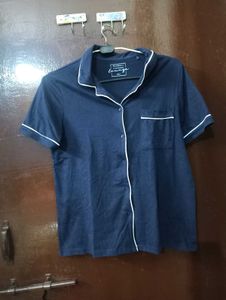 Navy Blue Pajama Top