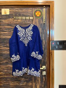 🧿Buttory Soft Kurti with flared comfy pants