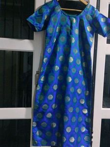 Beautiful Blue Brocade Kurta