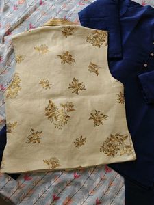 Kids Navy Blue Kurta Set