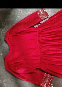 Stunning Red Anarkali Gown