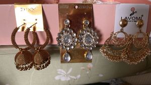 Elegant Jhumka & Chandbali Earrings Set