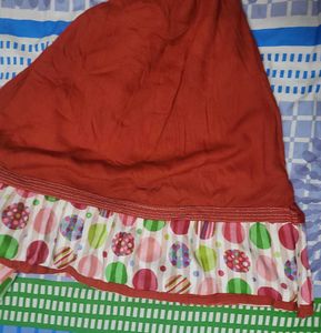 Women's Red Flared Ethnic Kurta |  Good Used Condi