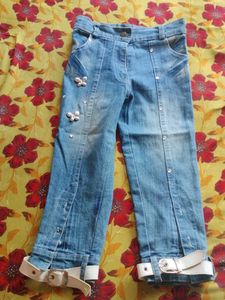 Girls' Embellished Denim Jeans