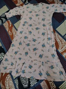 Floral Print Kurta crushed type