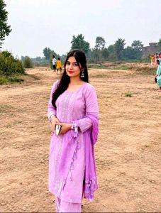 Elegant Lavender Kurta Set with Dupatta