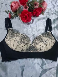 Elegant Embroidered Bra