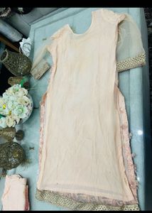 Beautiful Peach Kurta Set with Dupatta