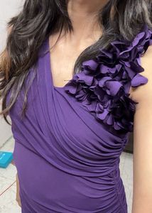 💜 Purple One-Shoulder Party Dress 💜