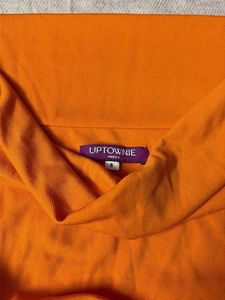 Uptownie Orange Ruched Top