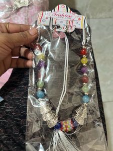 Three combo offer Boho  Pom Necklace &amp; Earr