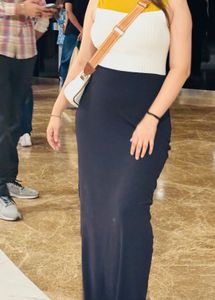 Chic Two-Tone Sleeveless Maxi Dress