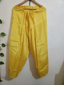 Yellow Floral Kurta with Dhoti Pants