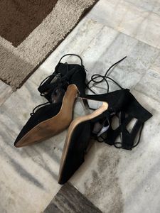 Black Heels With Laces