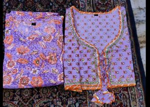 Lavender Printed 4 Piece Set - 38.Bust