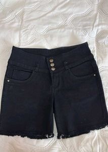Stylish Black Denim Shorts