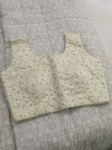 Elegant Cream Embroidered Blouse
