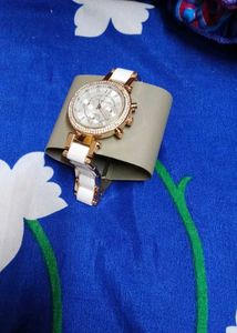 Women's Rose Gold &amp; White Watch