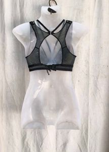 19410. Black mesh brallete