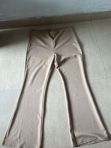Stylish Beige Flared Pants
