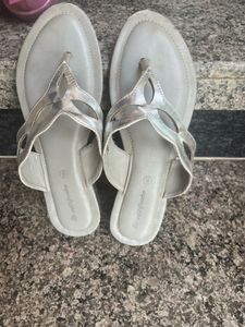 Comfy Silver Flip-Flops