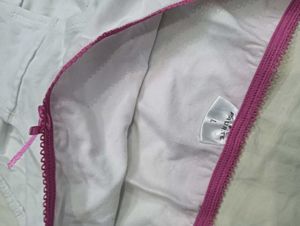 White 💛Cotton Briefs with Floral Detail