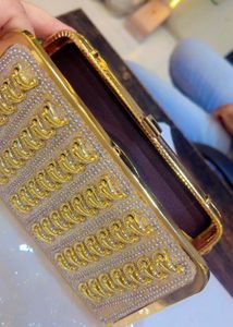 Elegant Gold Clutch with Embellishments