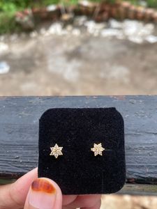 Gold Flower Stud Earrings