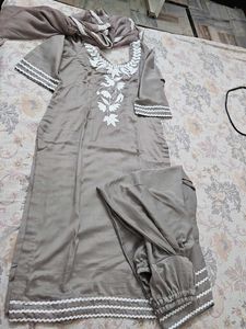 Elegant Embroidered Farshi salwar Kurta Set