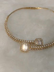 Diamond hasli necklace set
