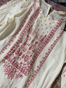 New with Tag Elegant Cream &amp; Pink Kurta