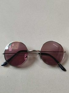 Round Pink Lens Sunglasses