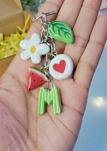 Initial &amp; Multi Charms Keychain | Bagcharm