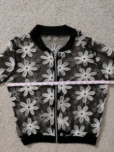 Floral Lace Bomber Jacket