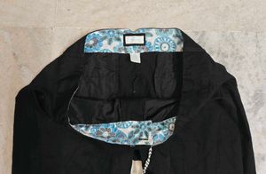 Black Capris with Drawstring Waist
