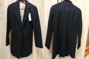 Women's Navy Blue Mid length blazer for winter
