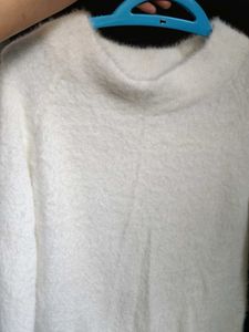 Shein Cozy White Fuzzy Sweater