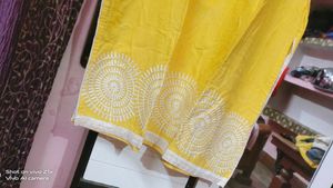 Yellow Embroidered Kurti