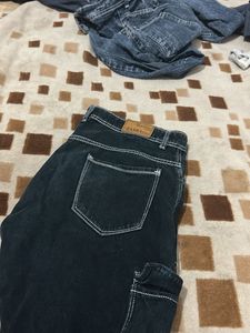 Dark Wash Cargo Jeans