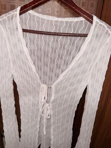 White Front-Tie Top 🤍