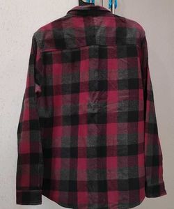 Red &amp; Black Plaid Flannel Shirt