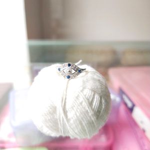 Pure Silver Evil Eye Ring